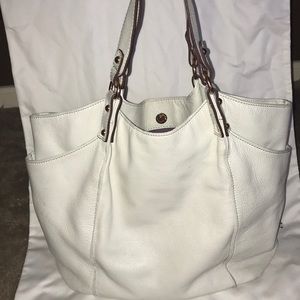 White Kooba white leather hobo purse